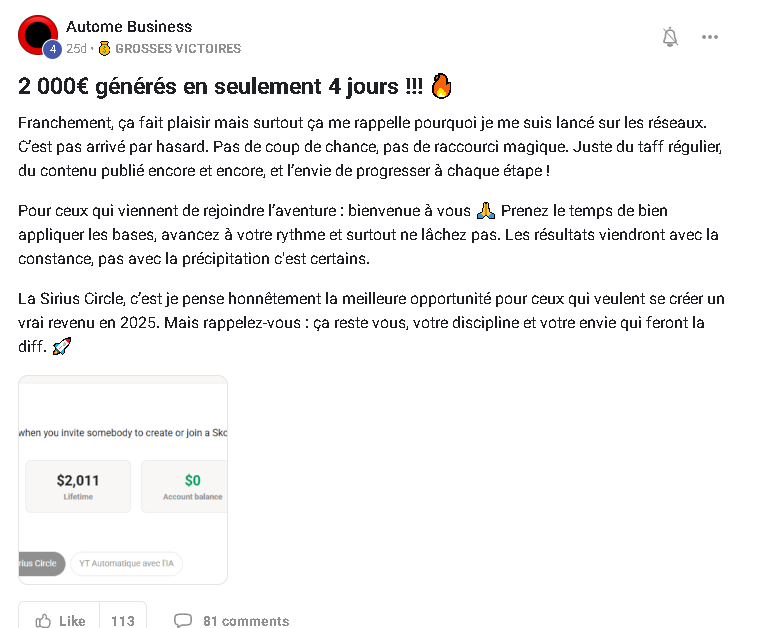 Résultat membre 3